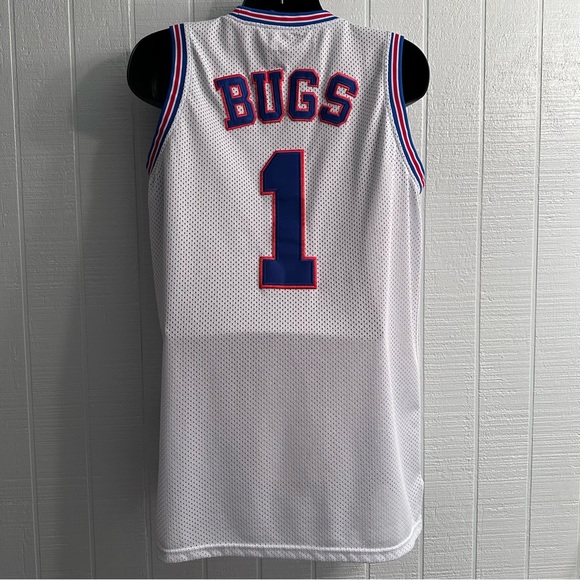 Space Jam 1996 Tune Squad White Bugs Bunny Headgear Classics Jersey XL Read Desc - Picture 7 of 12